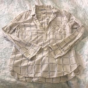 White plaid Button Up Shirt